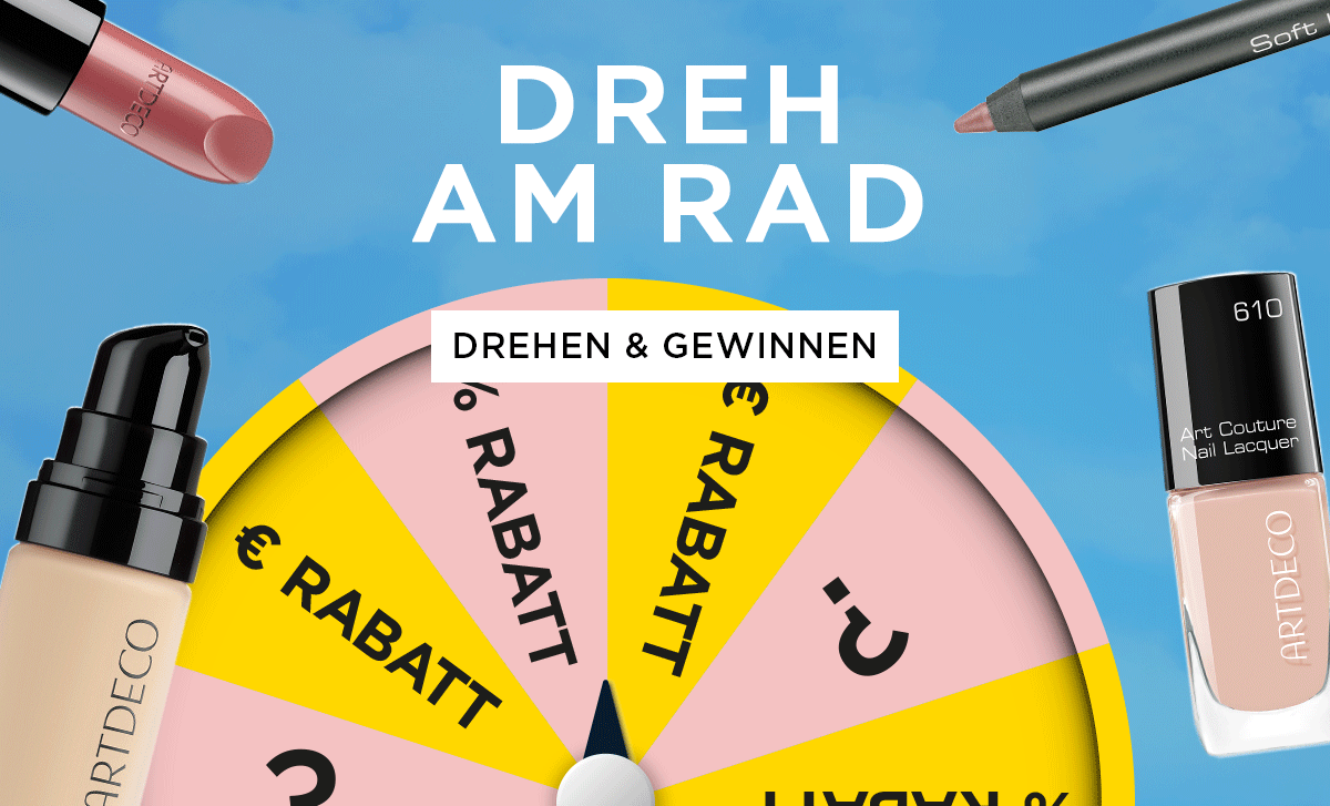 Drehe am Glücksrad und spare bis zu 20% Rabatt.