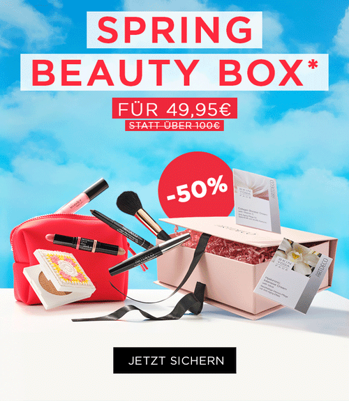 Jetzt die Spring Beauty Box für 49,95€ statt für über 100€ sichern.