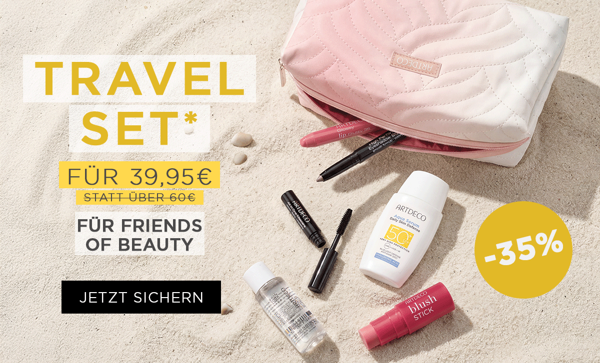 Set aus Produkten in Reisegrößen mit 35% Rabatt. Exklusiv für Friends of Beauty.