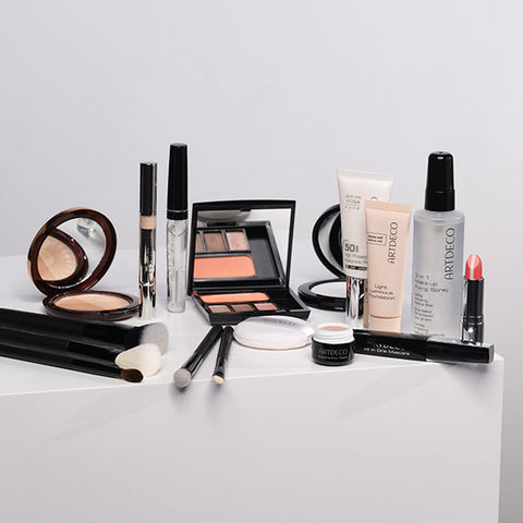 Produktübersicht über die verwendeten Produkte des Business Make-up Schminktipp