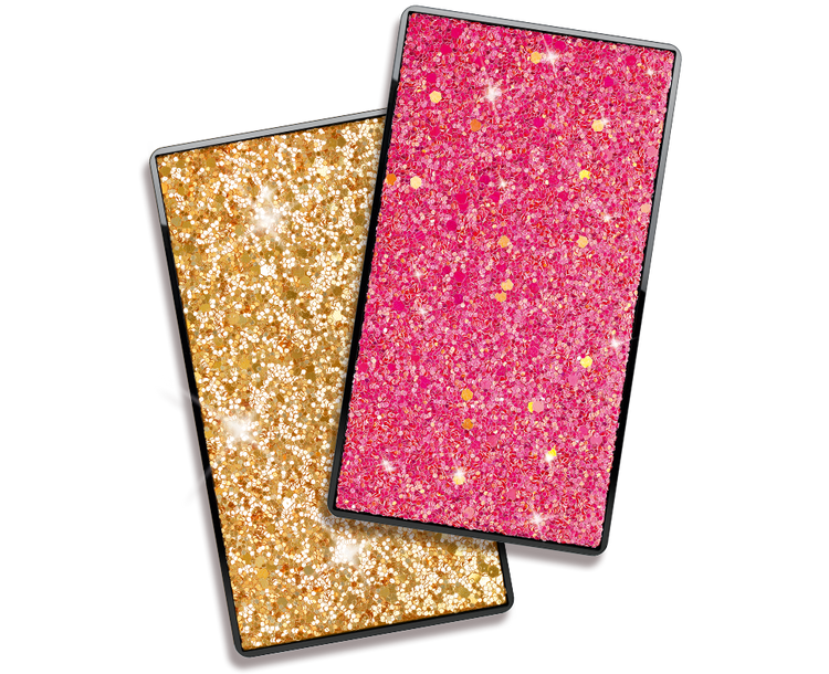Produktbilder beiden Glittery Eyeshadow Paletten „made to sparkle“ und „rosy gemstones“