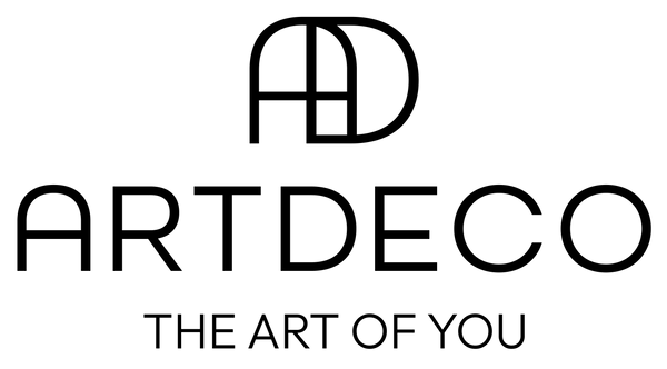 ARTDECO Logo mit Bildmarke, Wortmarke und Claim