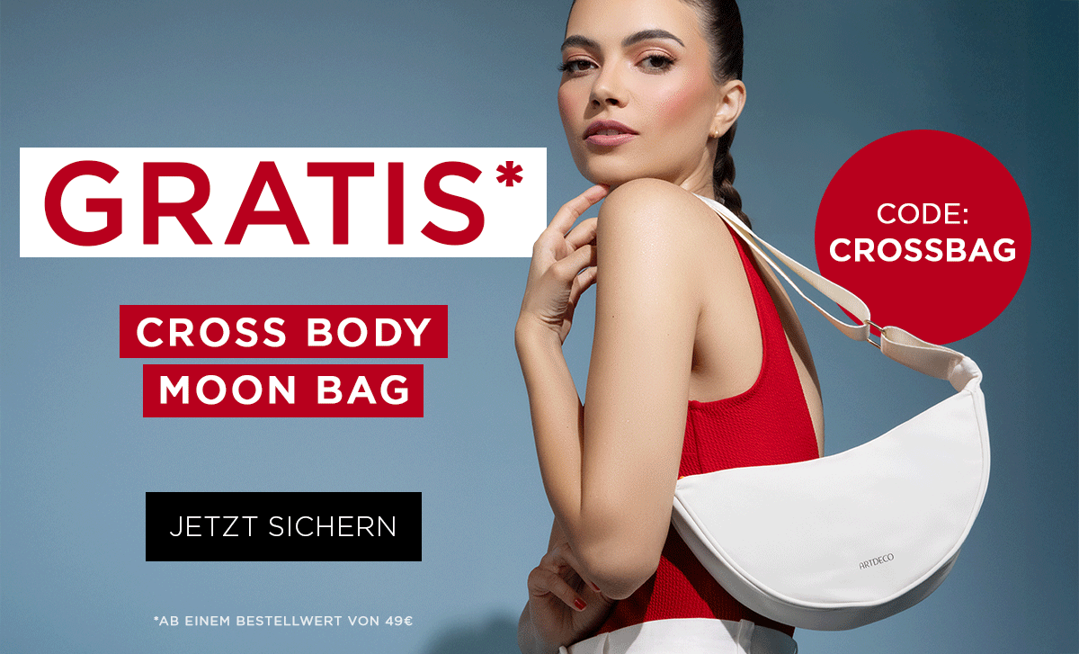 Gratis Cross Body Moon Bag ab einem Bestellwert von 49€. Mit dem Code CROSSBAG.