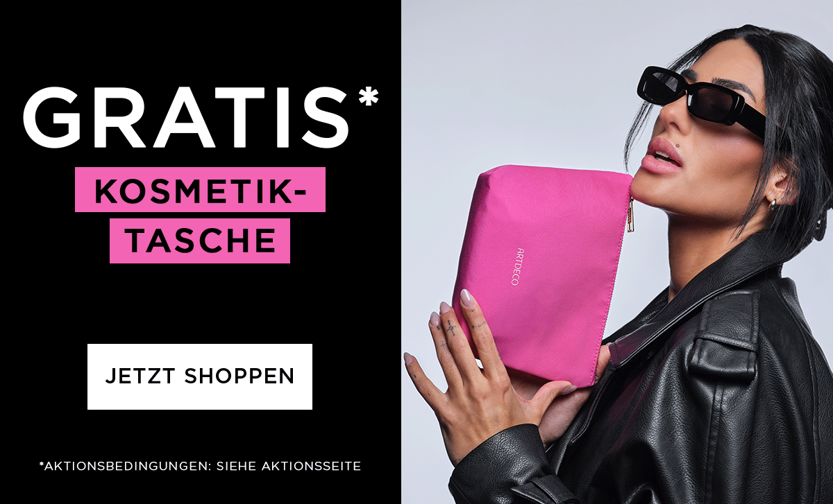 Gratis Kosmetiktasche in Pink ab 55 € Einkaufswert 